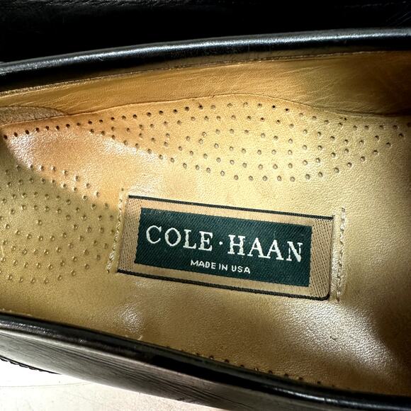 GOOD Cole Haan Pinch Penny Penny Loafer Black Made in Maine USA 10 Narrow - Picture 9 of 15